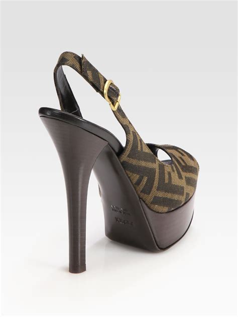 fendi pumps saks|Fendi slingback heels.